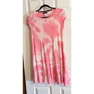 ❤️Poof! Pink Tie-dye Junior's "Medium" short-sleeved T-shirt Dress